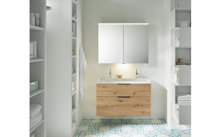 Ensemble plan et meuble sous vasque 2 tiroirs - Eqio Smart | Au Fil Du Bain