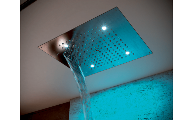 Plafond de douche encastré à fleur de plafond (avec chromothérapie) - Dream  Flat Multijet | Au Fil Du Bain